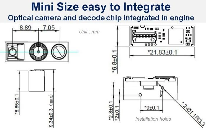 PDA HHT Small barcode reader module